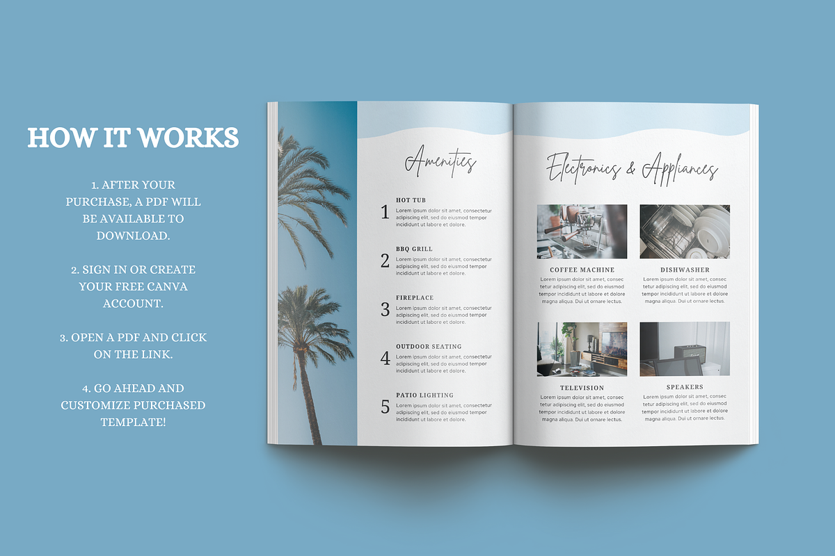 Airbnb Welcome Book Template, a Magazine Template by LWPRESETS (Photo 5 of 9)