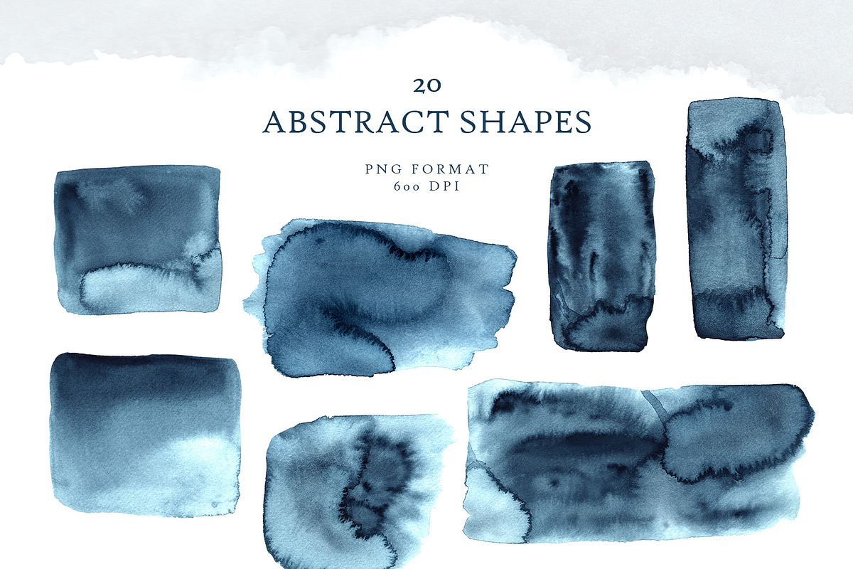 INDIGO. Abstract Watercolor, a Background Graphic by Liliia Polos Illustration (Photo 7 of 9)