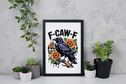 Crow Raven PNG, F-CAW-F Funny Hallow, an Illustration by Daily.Designs (Thumbnail 5 of 5)