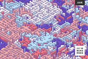 Isometric Vector | Rounded Shapes, a Background Graphic by dvtchk (Thumbnail 11 of 12)