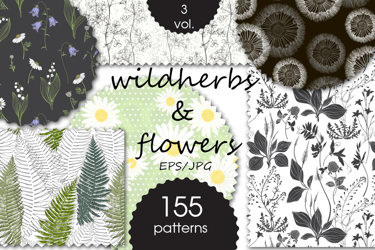 Wildherbs and flowers. Patterns., a Pattern Graphic by maritime_m (Photo 1 of 16)
