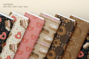 Pastries Bakery Clipart & Pattern, a Food Illustration by Vaniuta_Art (Thumbnail 9 of 13)