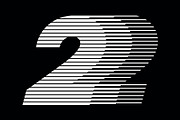 Number 2 speed motion lines logo, a Branding & Logo Template by Leksono (Thumbnail 1 of 2)