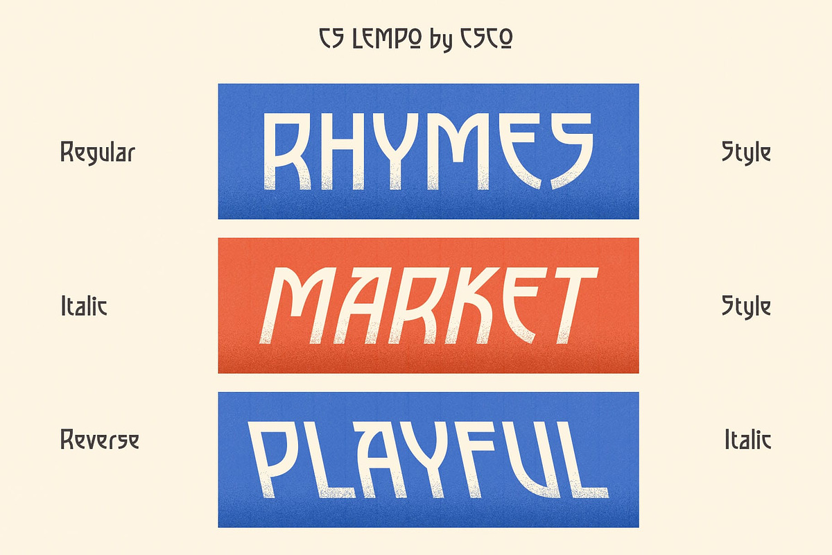 CS Lempo – Art Deco Font, a Sans Serif Font by Craft Supply Co. (Photo 3 of 8)