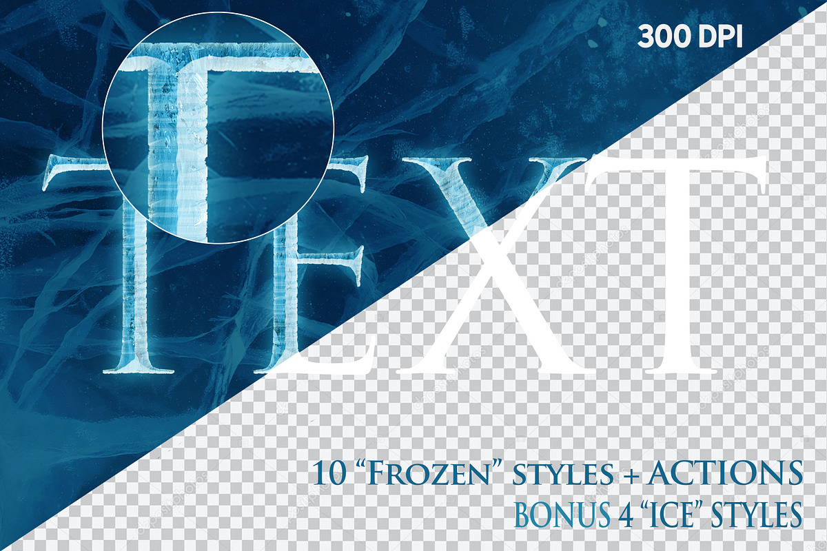 FROZEN Photoshop Effects + Action, a Layer Style Add-On by Alexiva (Photo 2 of 6)