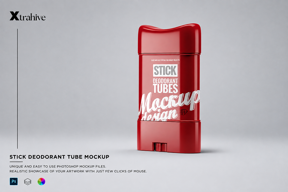 Stick Deodorant Tube Mockup, an Advertising Mockup by Xtrahive (Photo 1 of 2)