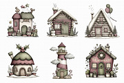 Whimsical Christmas House Clipart, an Illustration by Libby Wishes (Thumbnail 6 of 7)