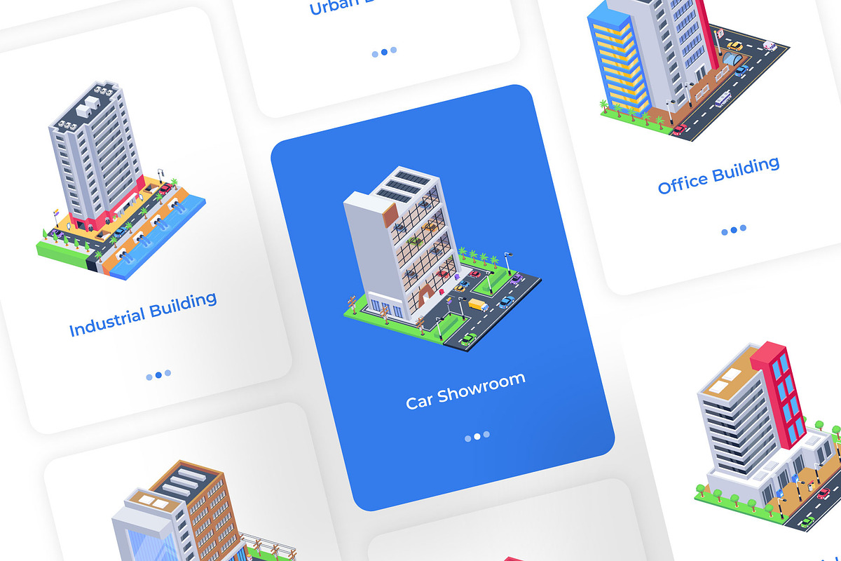 Urban Buildings Isometric, a Finance Illustration by Brickclay (Photo 5 of 9)