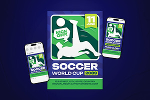 Soccer World Cup Event Flyer Set, a Flyer Template by The Good Store