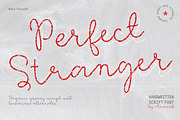 Perfect Stranger Raw Textured Font, a Script Font by AnMark (Thumbnail 1 of 11)