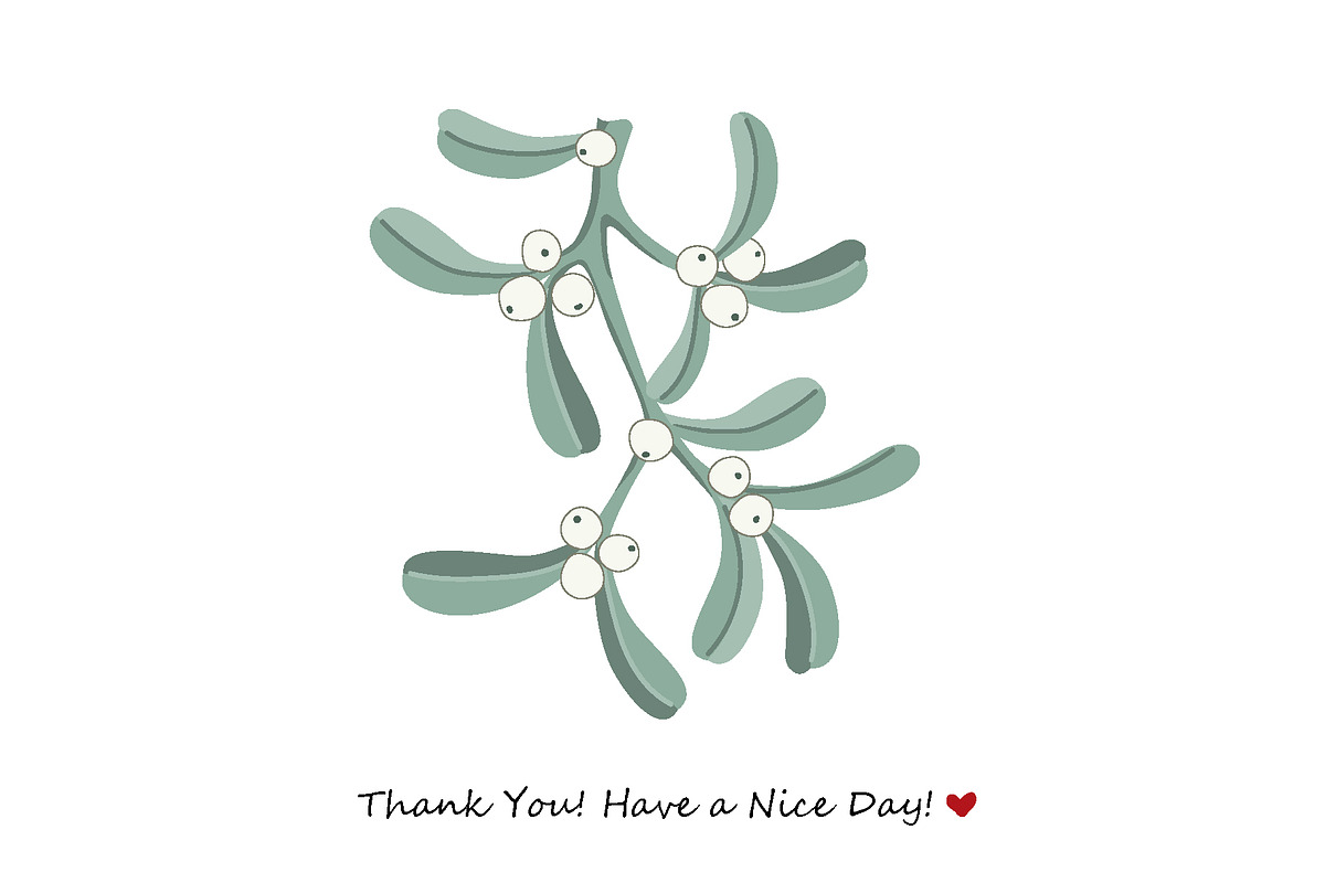 Set of Mistletoe Branch Elements, an Object Graphic by Toltemara (Photo 3 of 3)
