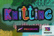 KNITTING brushes for PROCREATE, a Brush Add-On by Graphics Resources (Thumbnail 2 of 8)