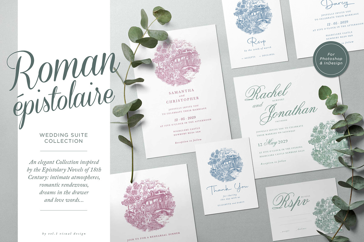 Roman épistolaire Wedding Suite, an Invitation Template by volume 1 visual design (Photo 1 of 28)