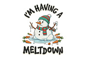 I’m Having a Meltdown, Christmas PNG, an Illustration by Designking (Thumbnail 1 of 6)