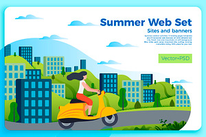 Summer Web Set, Sites and Banners