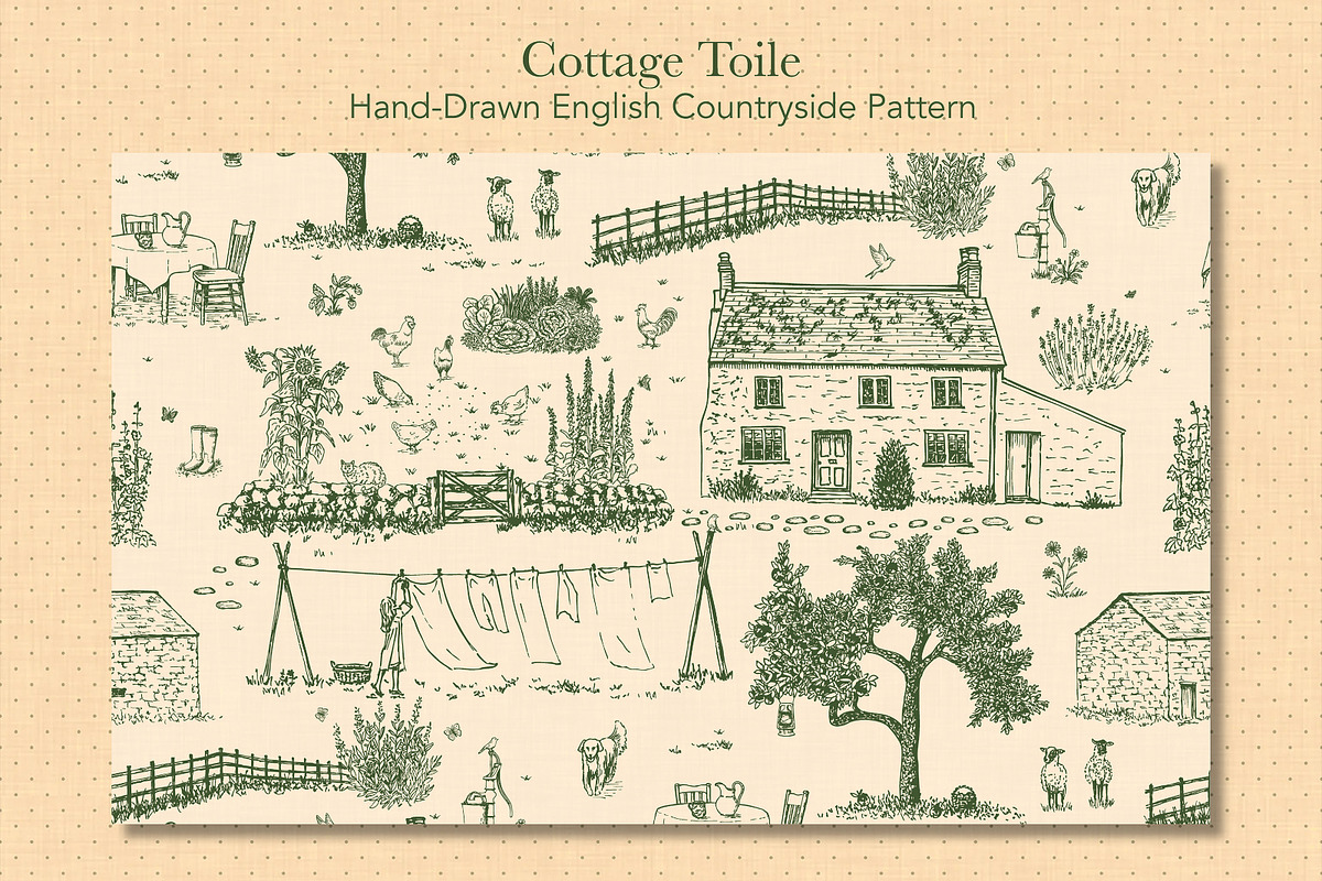 English Cottage Garden Patterns, a Pattern Graphic by Everilda (Photo 2 of 9)