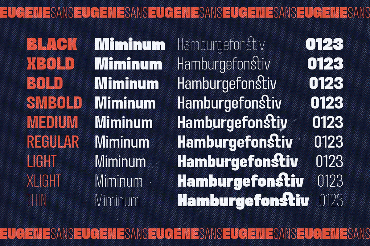 Eugene Sans Fonts Family, a Sans Serif Font by Asenbayu (Photo 3 of 15)