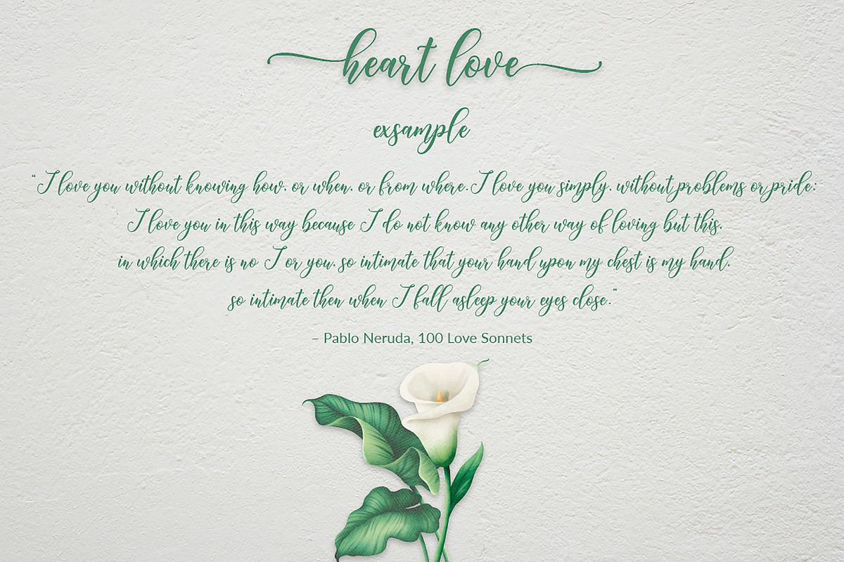 Heart love, a Script Font by Amarlettering (Photo 4 of 5)
