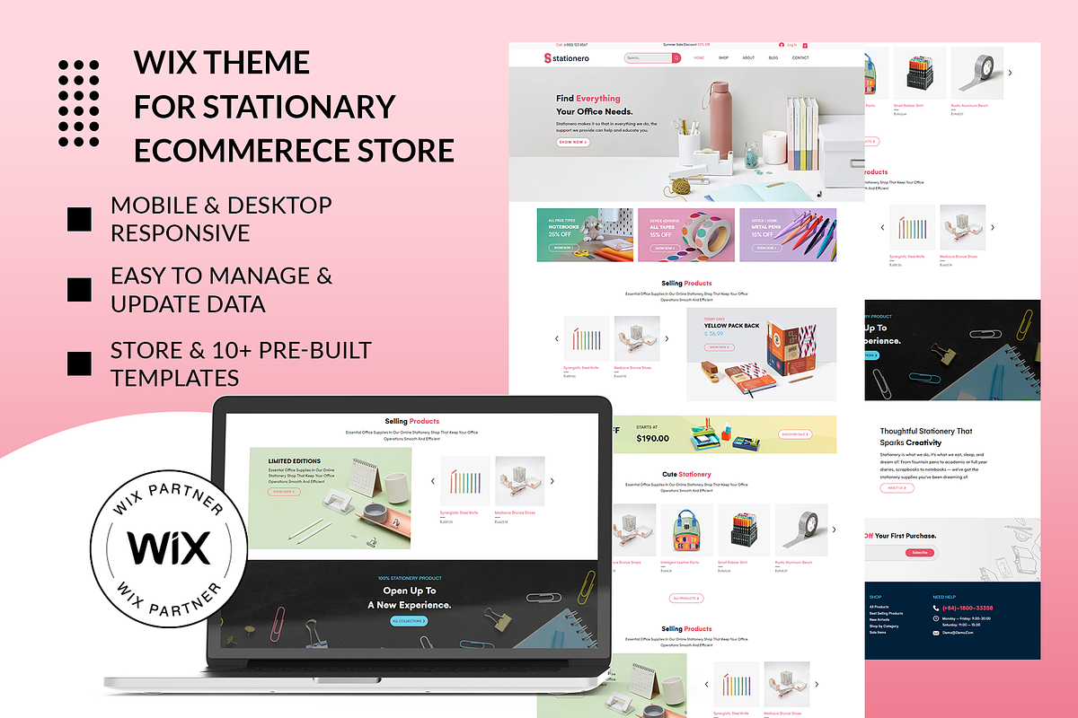 Stationery Wix eCommerce Template, a Wix Template by Wix Creative Themes