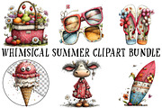 Whimsical Summer Clipart Bundle, an Illustration by OK Design (Thumbnail 2 of 6)