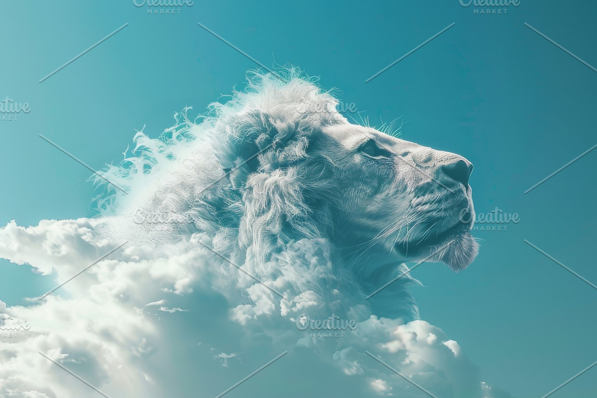 90 Clouds animals against a blue sky, an Animal Illustration by Handmadefont (Photo 26 of 64)