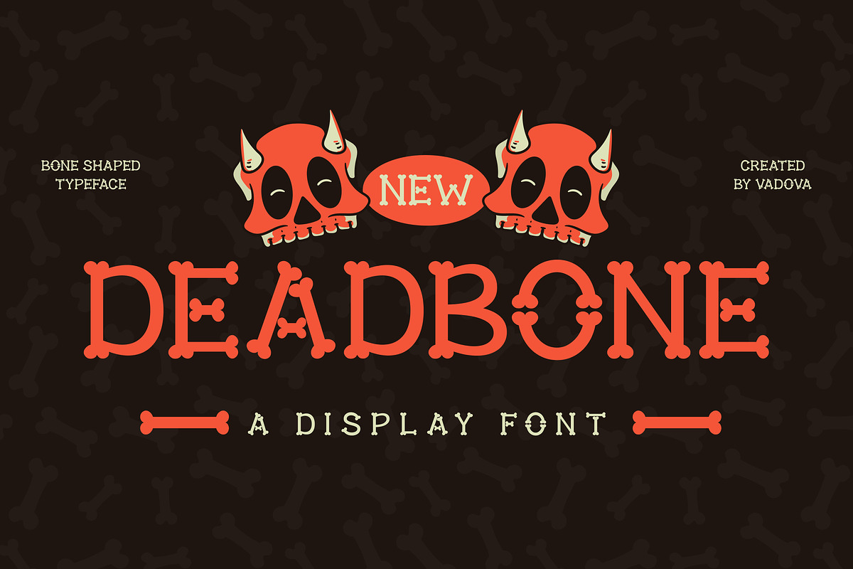 Deadbone – Halloween Bone Font, a Symbol Font by Vadovastd (Photo 1 of 7)