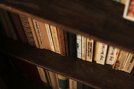 Library with old books