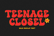 Teenage Closel, a Sans Serif Font by TeenageFoundry (Thumbnail 1 of 6)