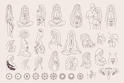 Magic pregnancy feminine pack, a Person Illustration by Alisovna (Thumbnail 2 of 12)
