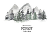 Watercolor Forest Collection, a Texture Illustration by MayaNavits (Thumbnail 1 of 10)
