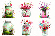 Whimsical spring mason jar Clipart, an Illustration by Designworld (Thumbnail 5 of 6)