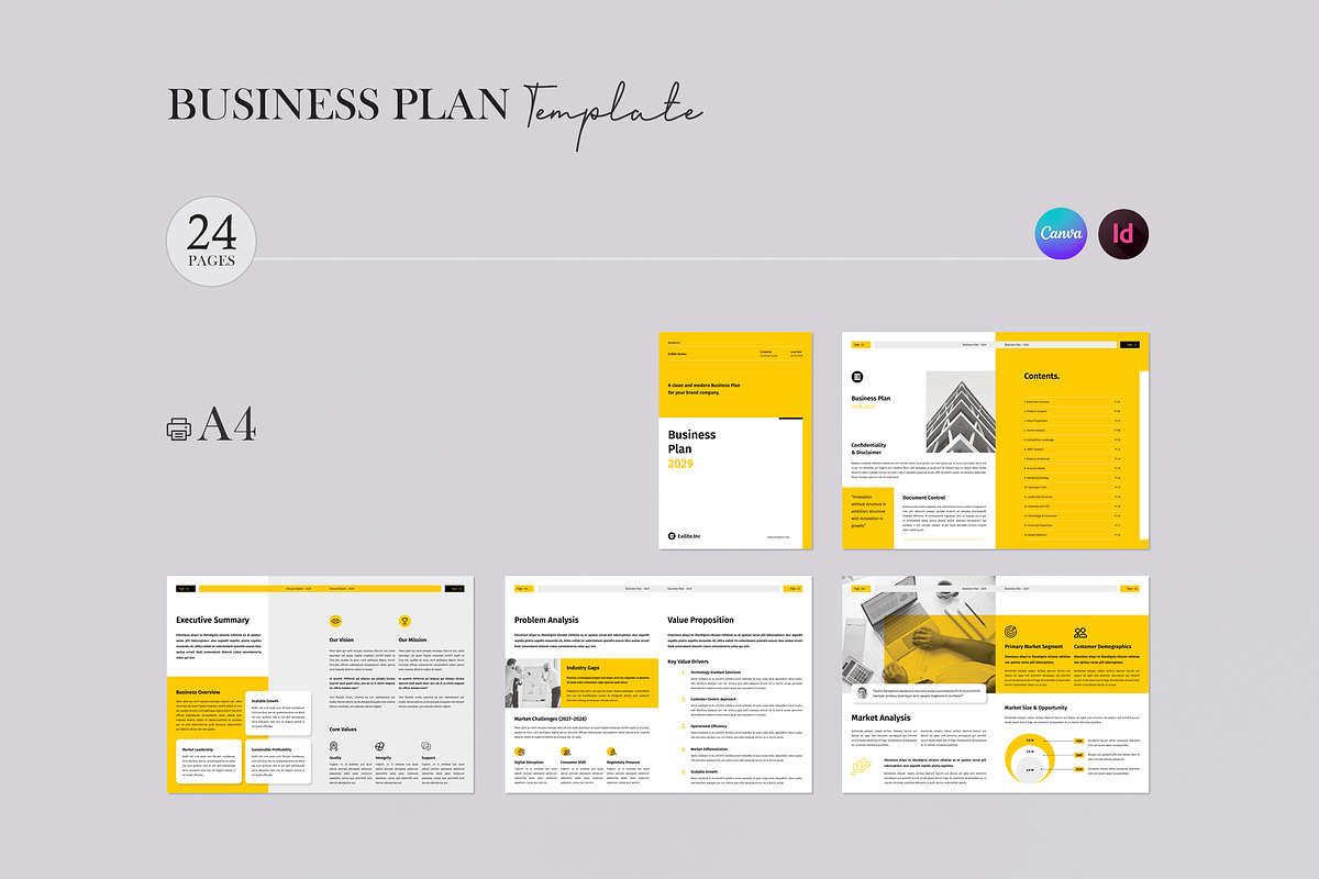 Business Plan | Canva & InDesign, a Brochure Template by Orcshape Studio (Photo 11 of 12)