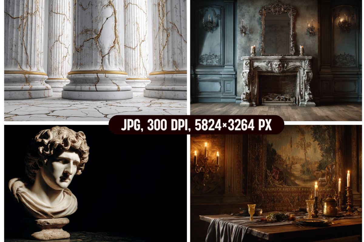 Classic and Baroque Photo Backdrops, an Object Graphic by PrintHaven Designs (Photo 7 of 11)