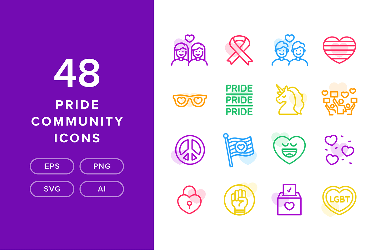 48 Pride Community Icons, an Icon by Furnace (Photo 1 of 5)