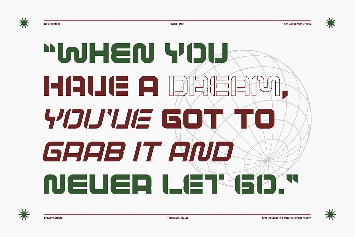 EMOTIQ - Futuristic Font Family, a Sans Serif Font by Enxyclo Studio (Photo 9 of 10)