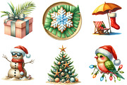 Watercolor Christmas in July Clipart, an Illustration by Designking (Thumbnail 3 of 4)
