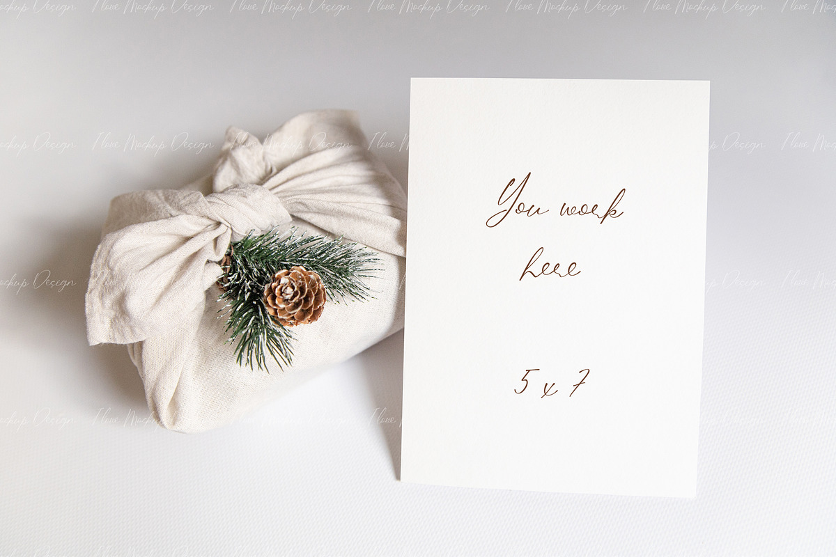 Сhristmas 5x7 Сard Mockup, a Product Mockup by ILoveMockupDesign (Photo 2 of 11)