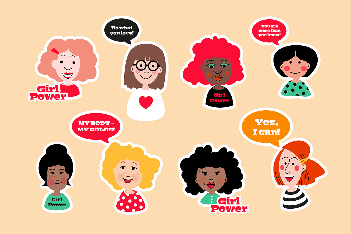 Girl Power, Diversity Pattern Design, a Pattern Graphic by Pia Kolle (Photo 3 of 7)