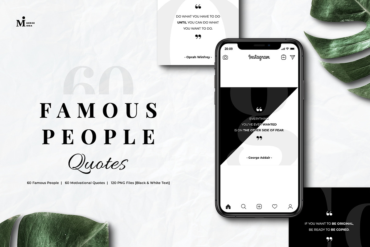 Famous People Quotes Instagram, a Social Media Template by MergeIdea (Photo 1 of 5)