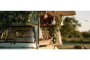 Vintage Van Mobile Bar With Edison, a Food & Drink Photo by piter.goskov