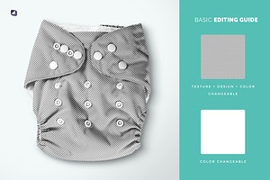 Reusable Cotton Diaper Mockup