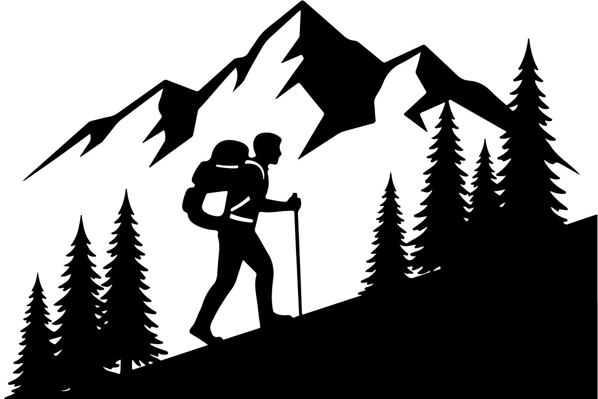 Hiking Silhouette Bundle, an Illustration by balal (Photo 7 of 20)