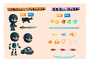 Ninja 2D Game Character Sprites, an Illustration by DionArtworks (Thumbnail 3 of 3)