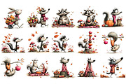 Woodland Fall Animals PNG Bundle, a Seasonal Illustration by Nicolle's Colorful Art (Thumbnail 5 of 5)