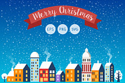 City landscape Christmas, a Decorative Illustration by AlexZeL (Thumbnail 1 of 8)