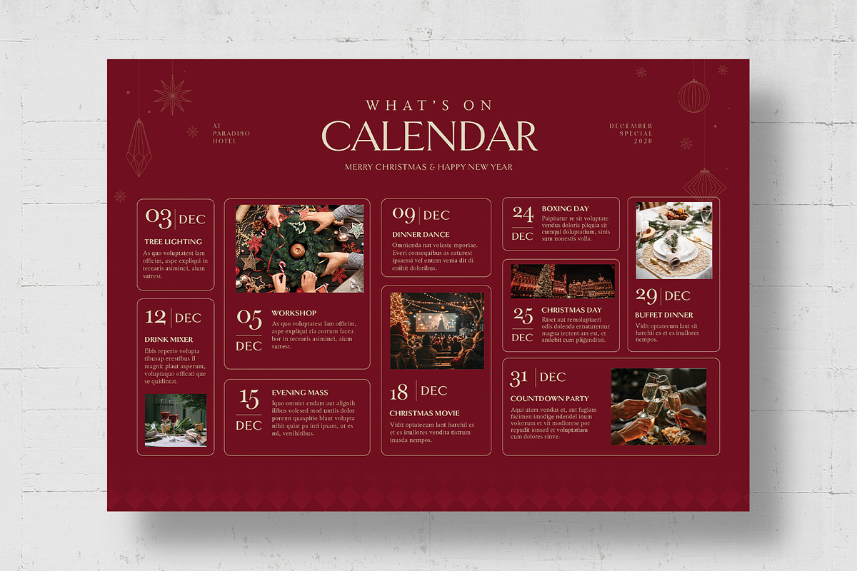 Christmas What's On Template, a Flyer Template by BrandPacks (Photo 4 of 4)