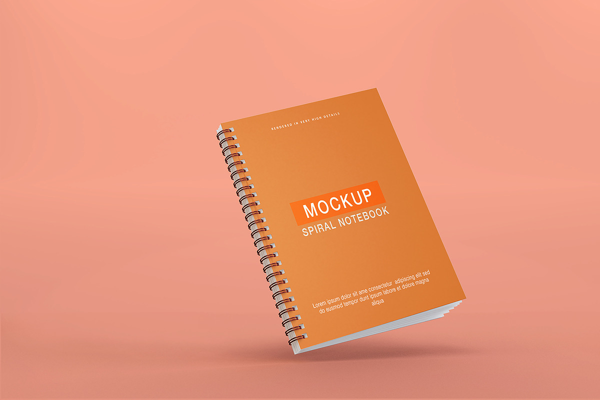 Spiral notebook mockup design, a Books & Magazine Mockup by Raihan Rahman (Photo 8 of 10)