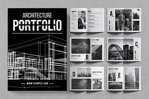 Architecture Portfolio Layout, a Magazine Template by ContestDesign