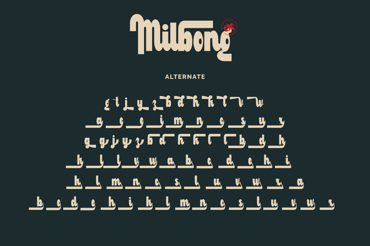 Milbong - a Bold Script, a Script Font by Vava Aryanto (Photo 8 of 8)