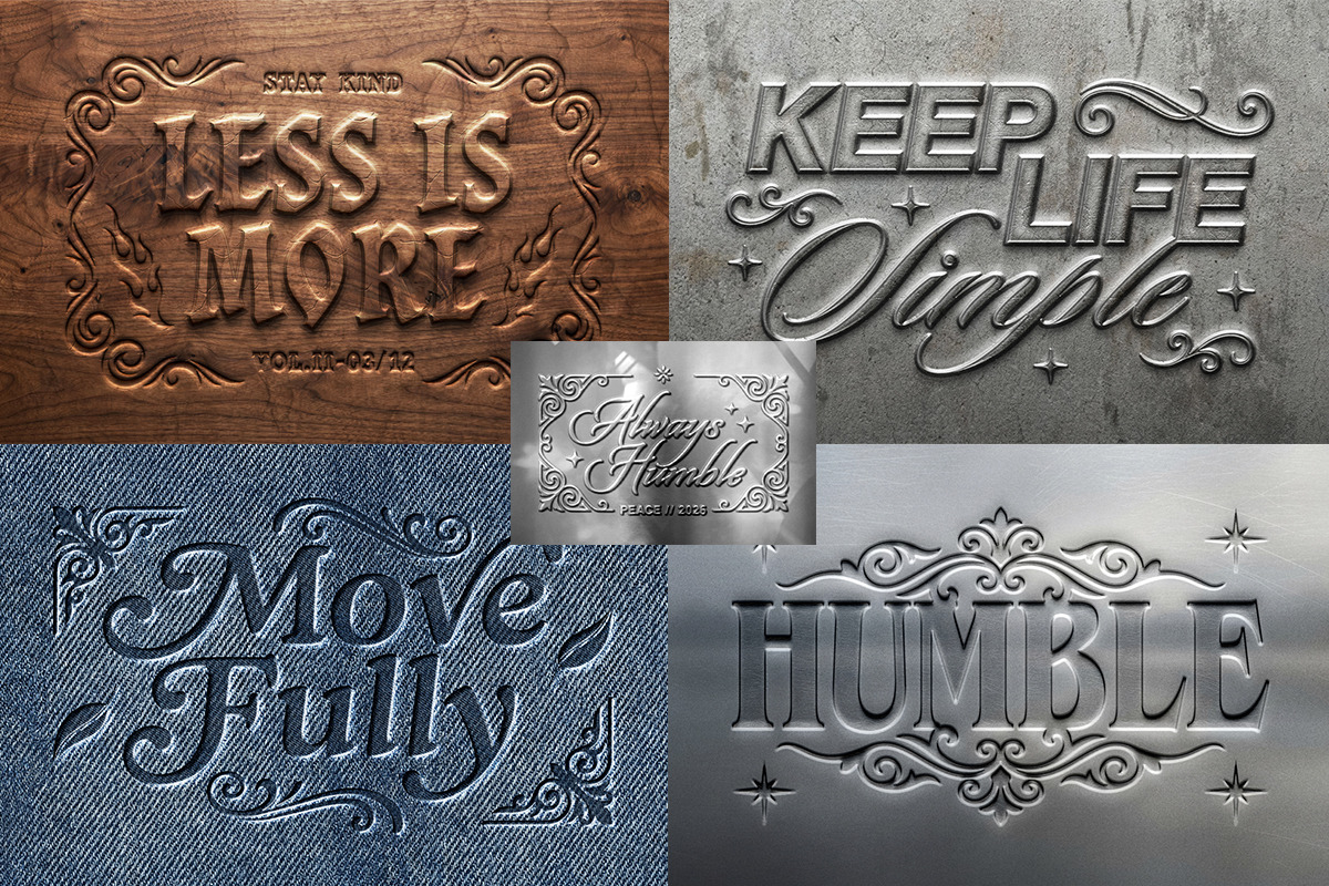 Embossed Engraved Text Effect, a Layer Style Add-On by Matsero (Photo 3 of 4)